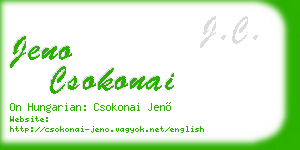jeno csokonai business card